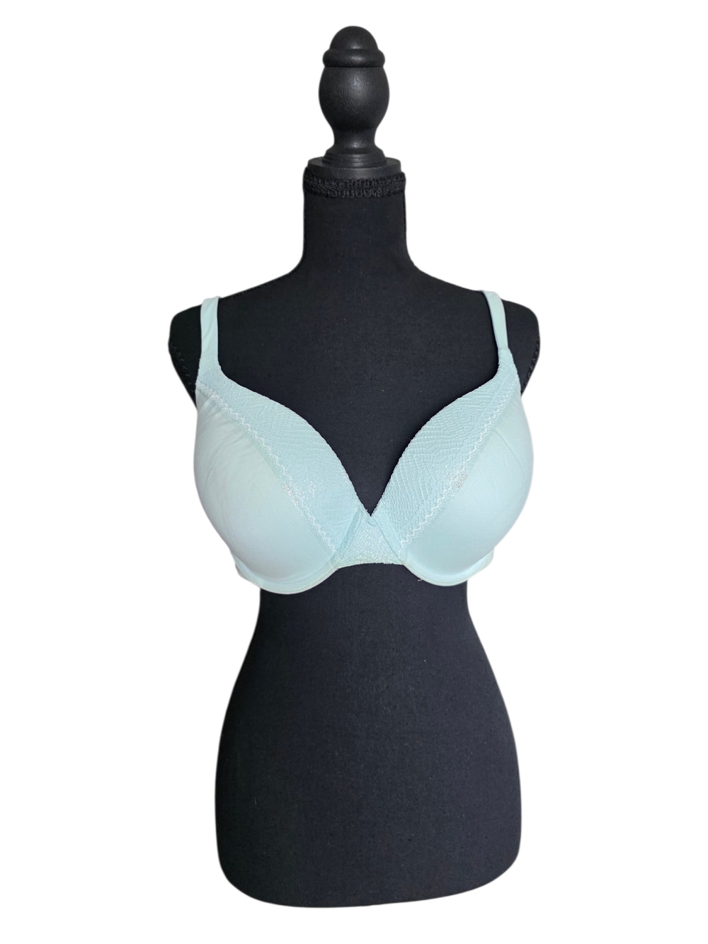 Victoria's Secret Pale Blue Lace-Trim T-Shirt Bra